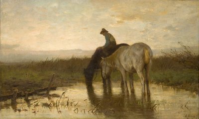 Drinking Horses by Anton Mauve